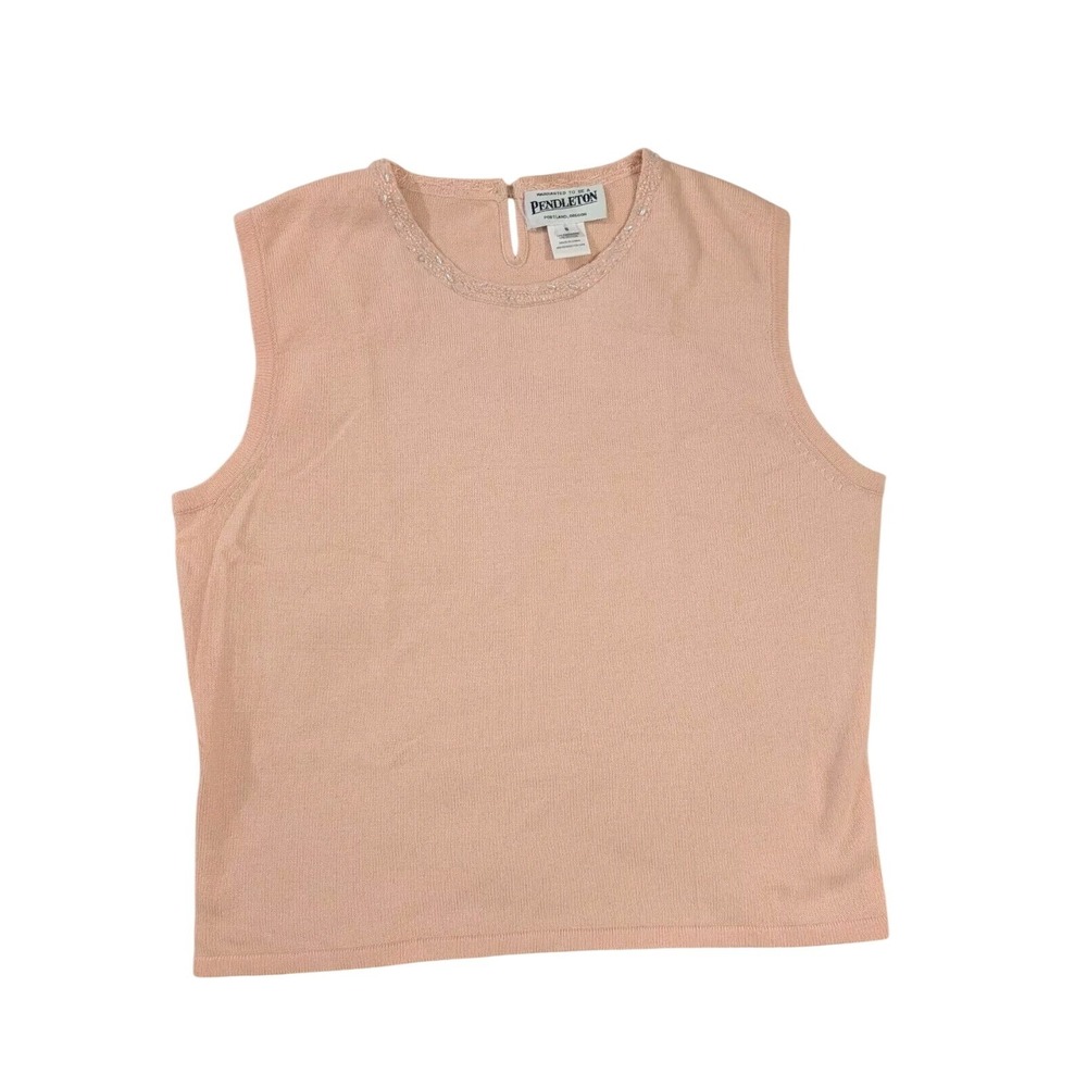 Women's Vintage Pendleton Silk, Cashmere‎ Blend Pink Sweater Tank Size Small